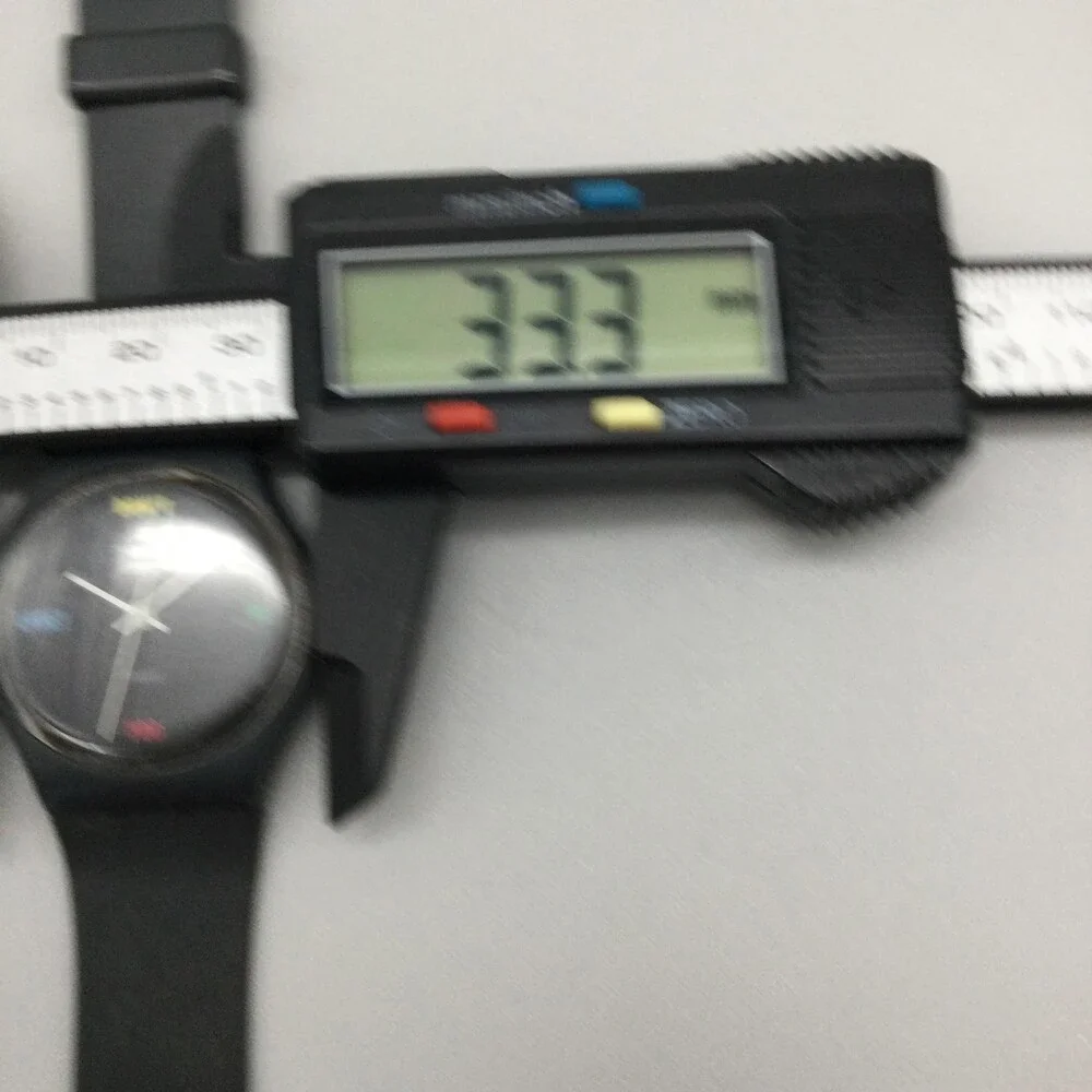 Vintage Swatch Mens Watch 33mm Black Dial Don't Be Too Late Not Running
